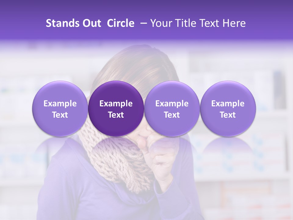 Standing Care Flu PowerPoint Template