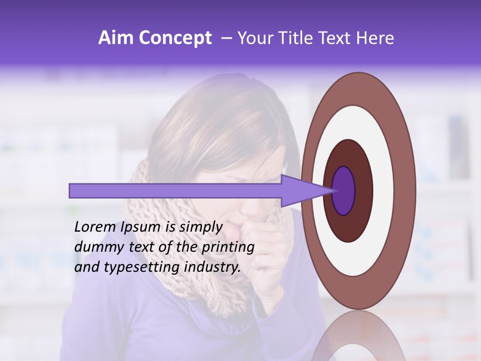 Standing Care Flu PowerPoint Template