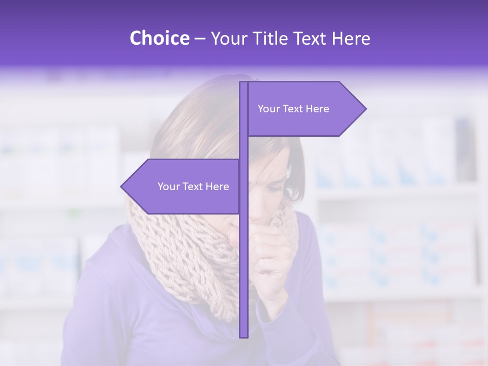Standing Care Flu PowerPoint Template