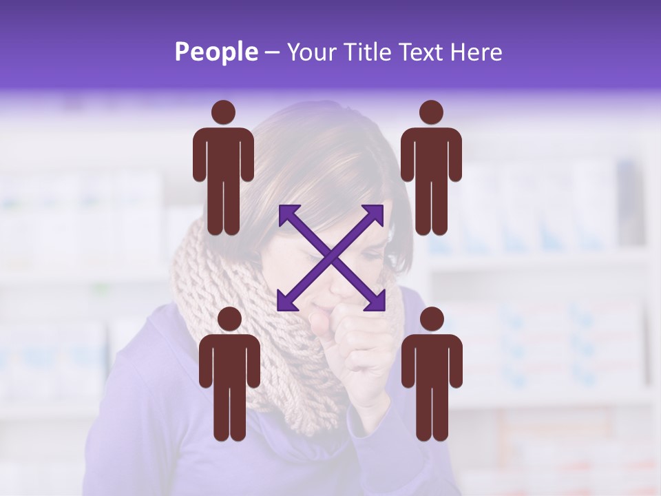 Standing Care Flu PowerPoint Template