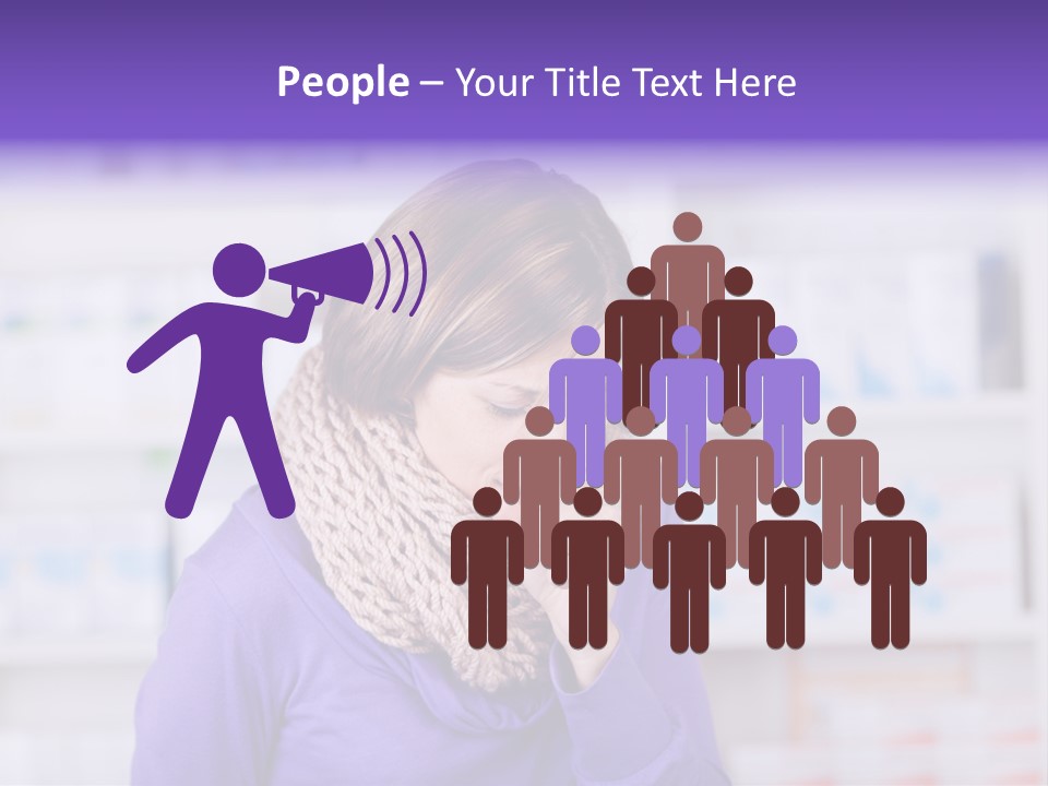 Standing Care Flu PowerPoint Template