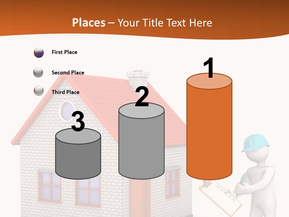 White Construction Notepad PowerPoint Template