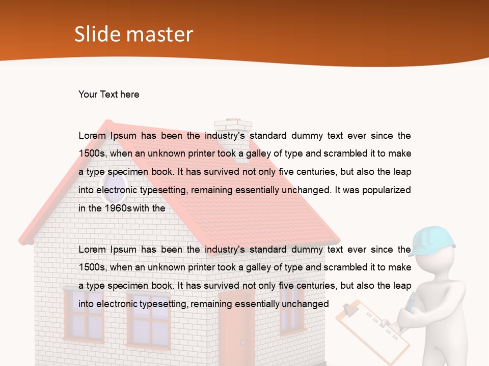 White Construction Notepad PowerPoint Template