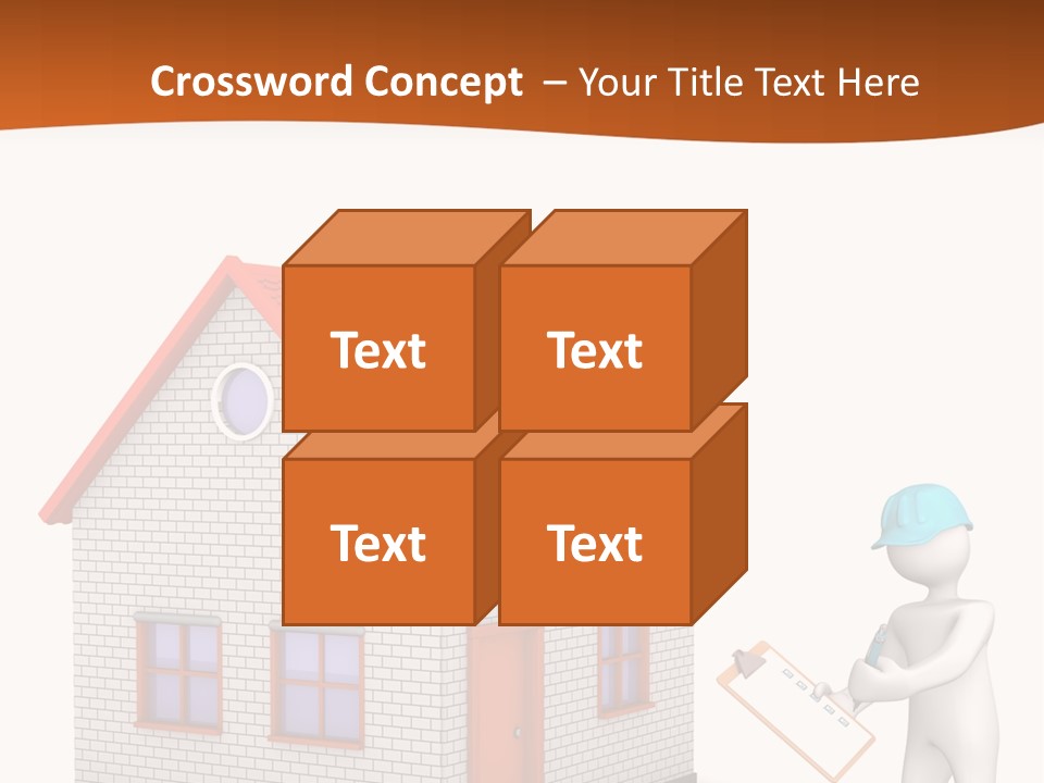 White Construction Notepad PowerPoint Template