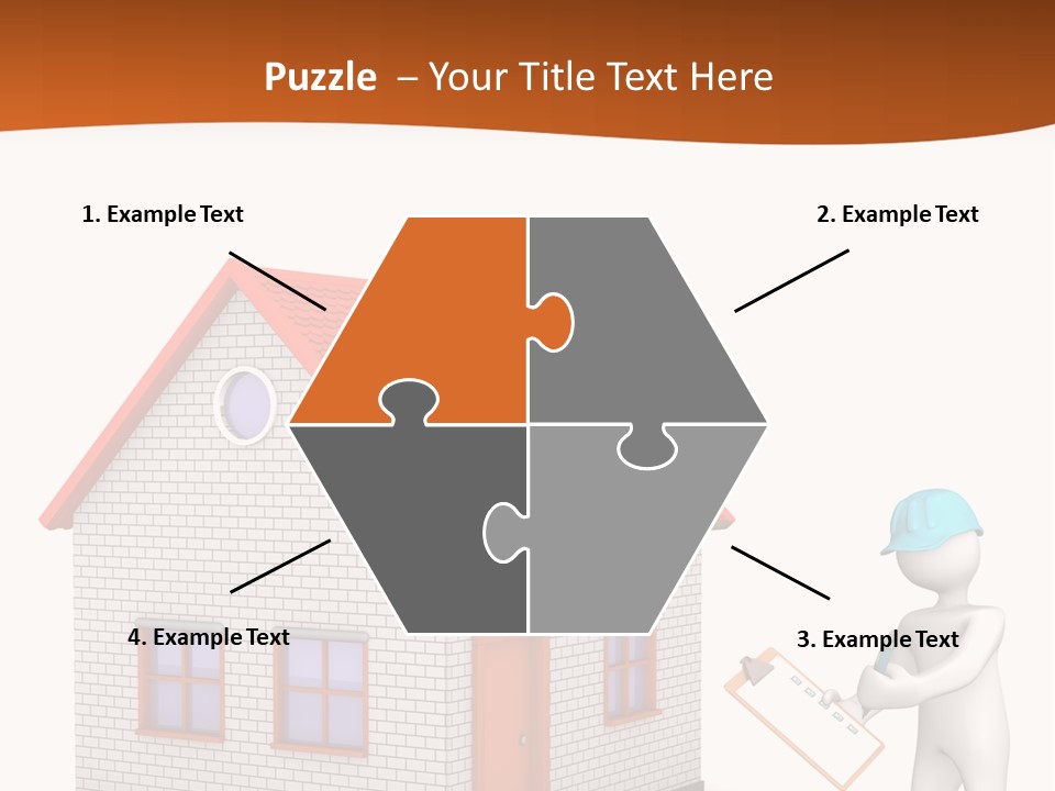 White Construction Notepad PowerPoint Template