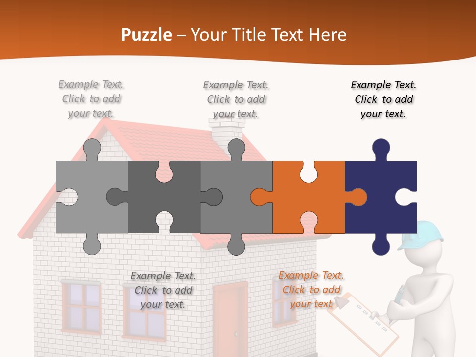 White Construction Notepad PowerPoint Template