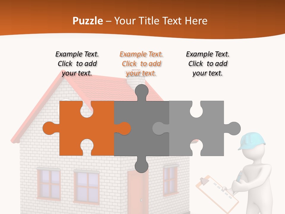 White Construction Notepad PowerPoint Template