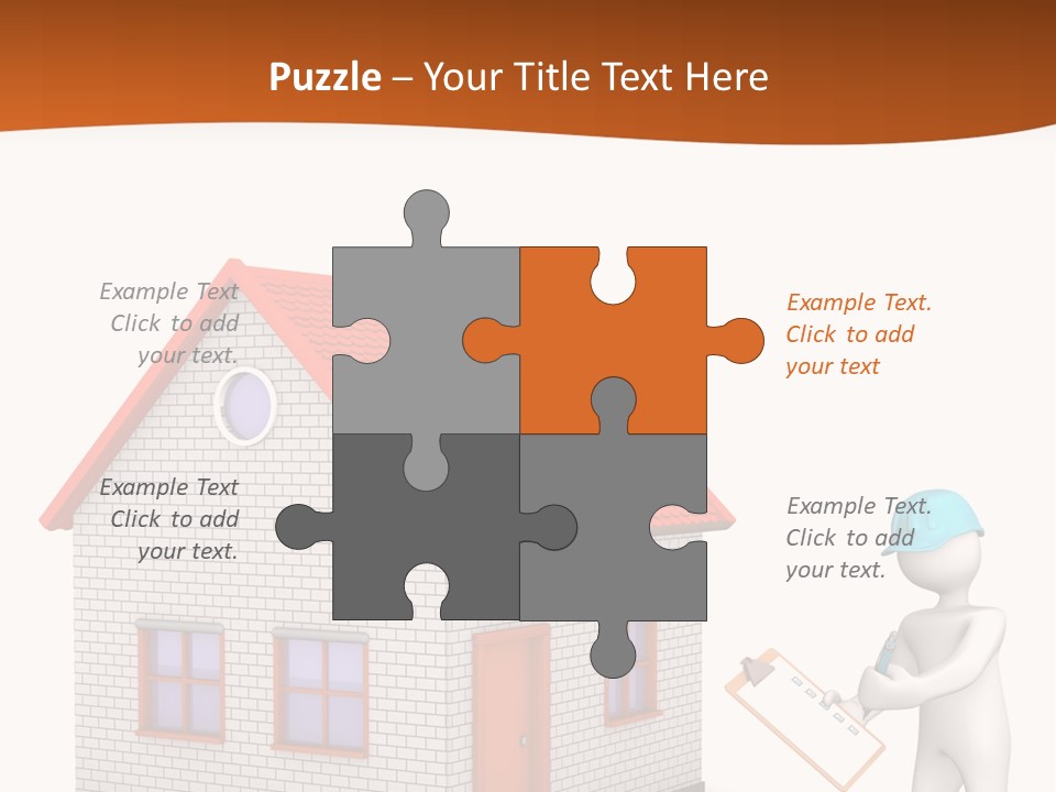 White Construction Notepad PowerPoint Template