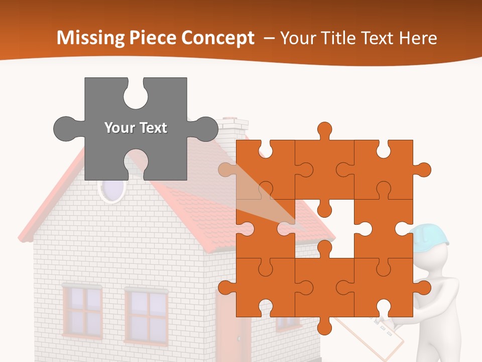 White Construction Notepad PowerPoint Template