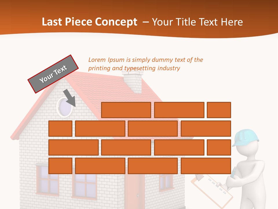 White Construction Notepad PowerPoint Template