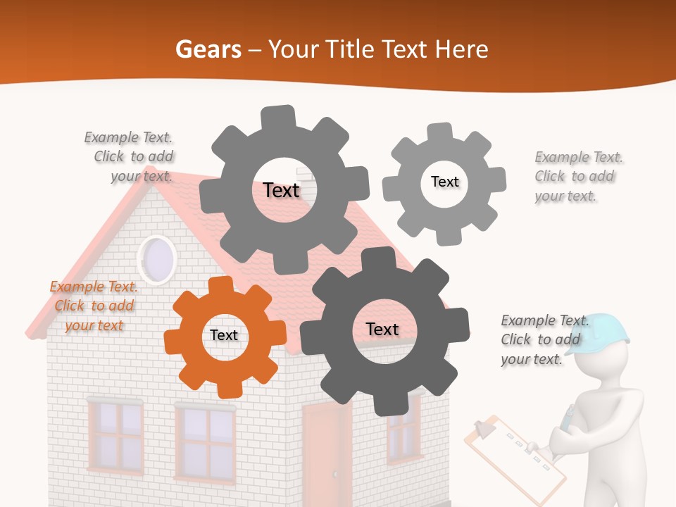 White Construction Notepad PowerPoint Template