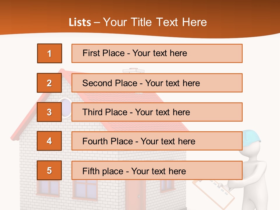 White Construction Notepad PowerPoint Template