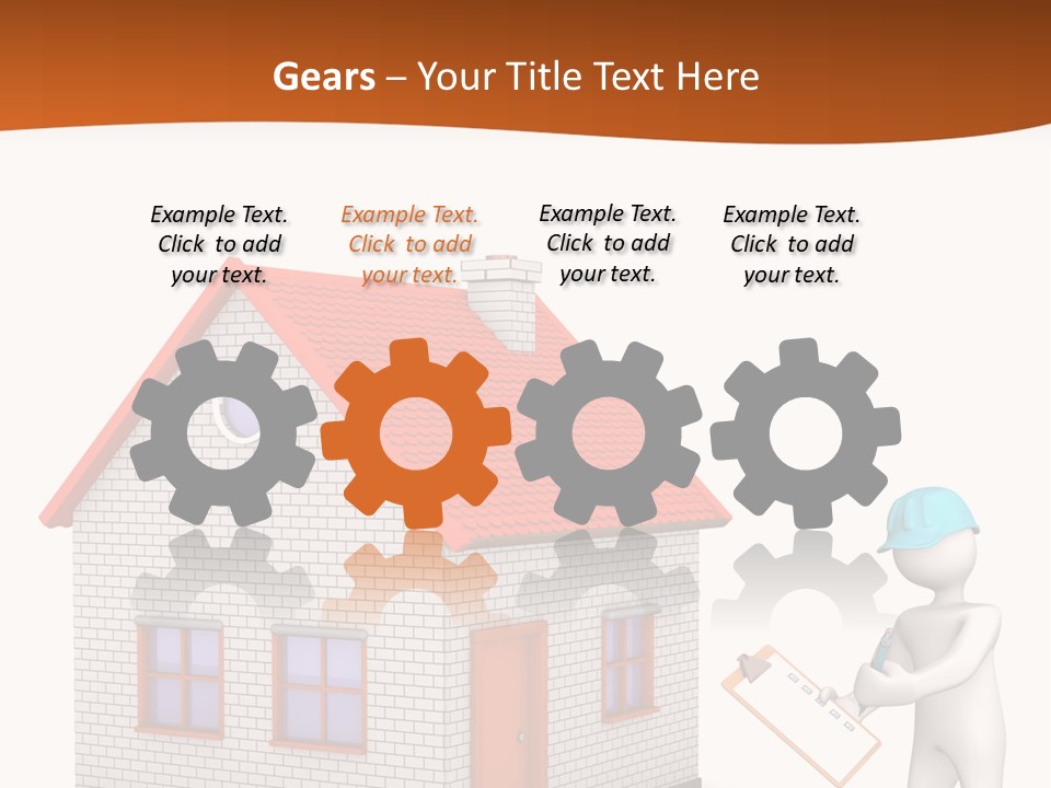 White Construction Notepad PowerPoint Template