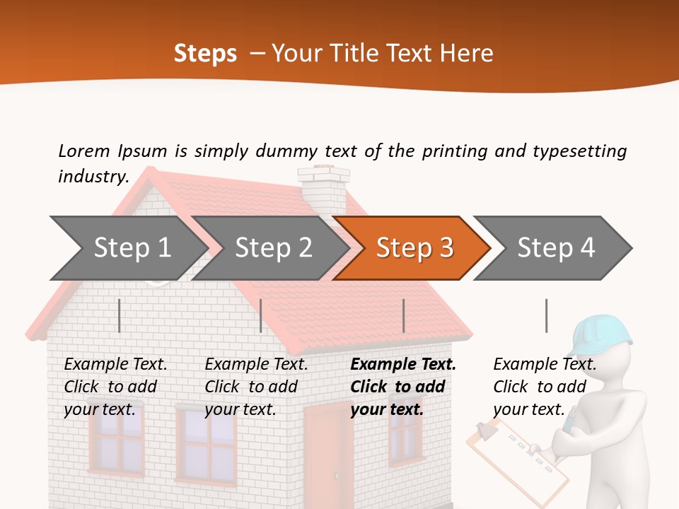 White Construction Notepad PowerPoint Template