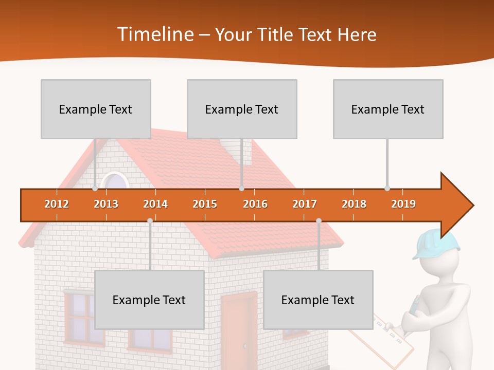 White Construction Notepad PowerPoint Template