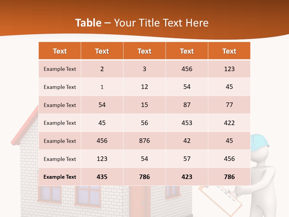 White Construction Notepad PowerPoint Template