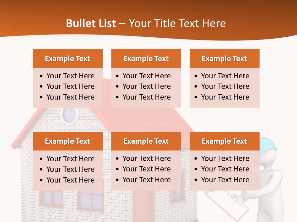 White Construction Notepad PowerPoint Template