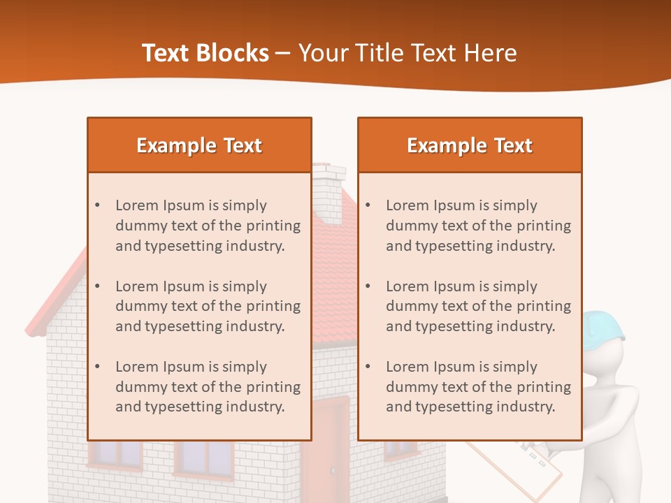 White Construction Notepad PowerPoint Template