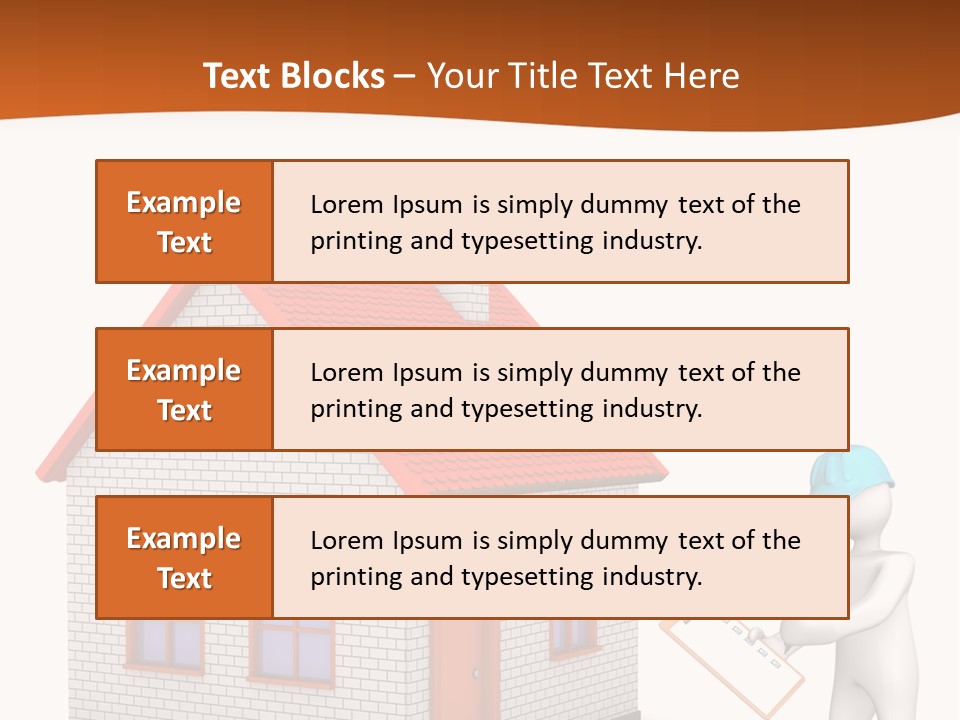 White Construction Notepad PowerPoint Template