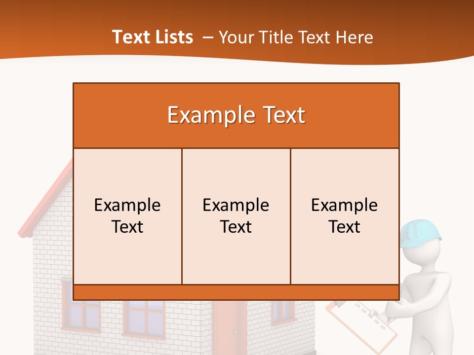 White Construction Notepad PowerPoint Template