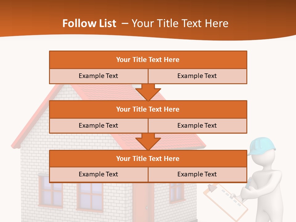 White Construction Notepad PowerPoint Template