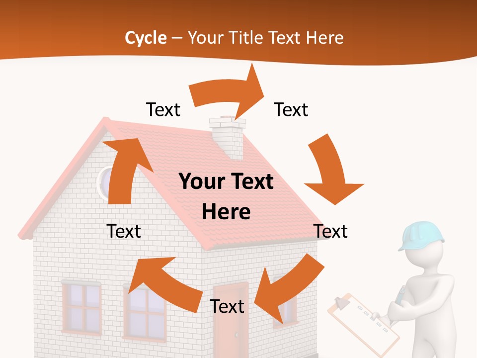 White Construction Notepad PowerPoint Template