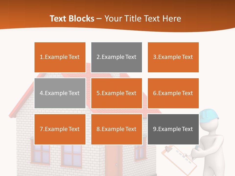 White Construction Notepad PowerPoint Template