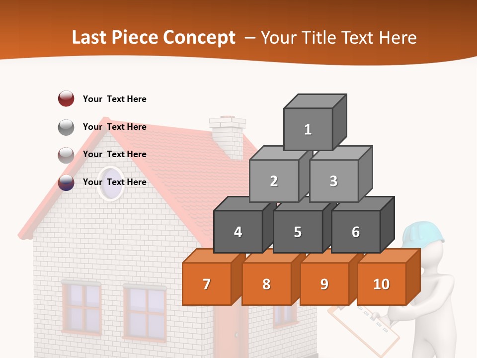 White Construction Notepad PowerPoint Template