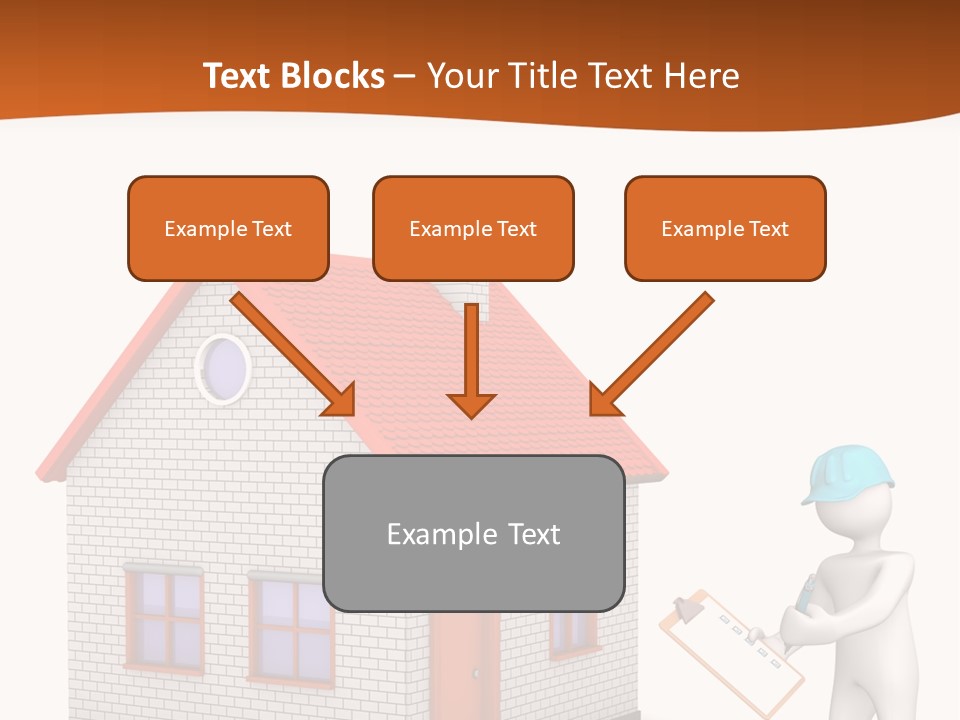 White Construction Notepad PowerPoint Template