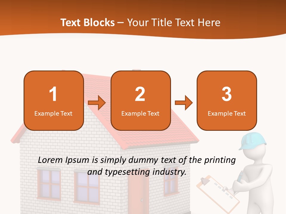 White Construction Notepad PowerPoint Template