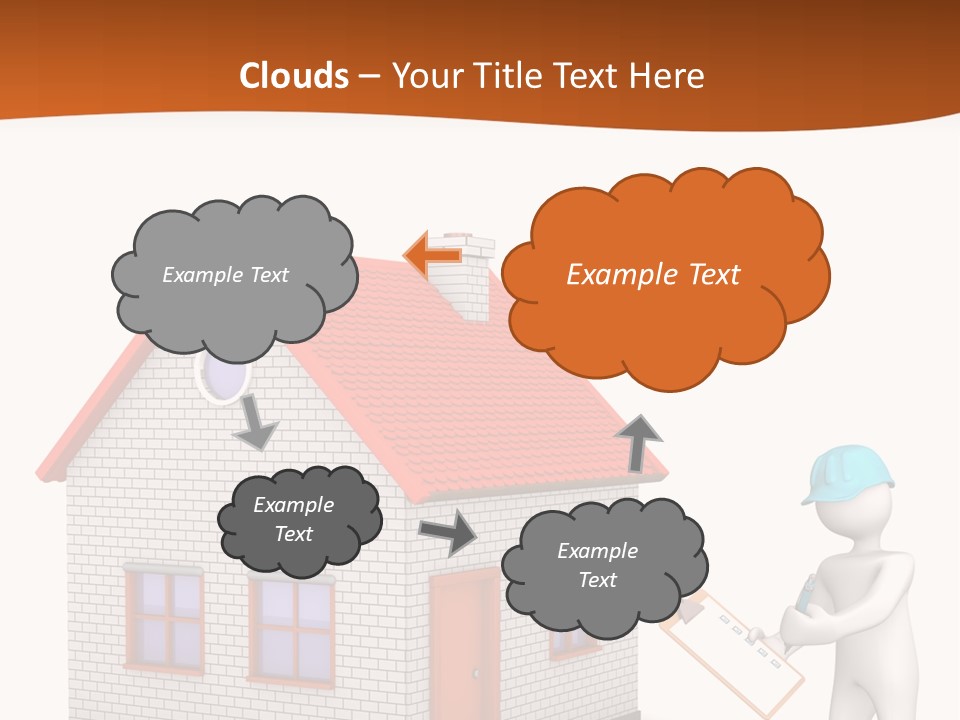 White Construction Notepad PowerPoint Template
