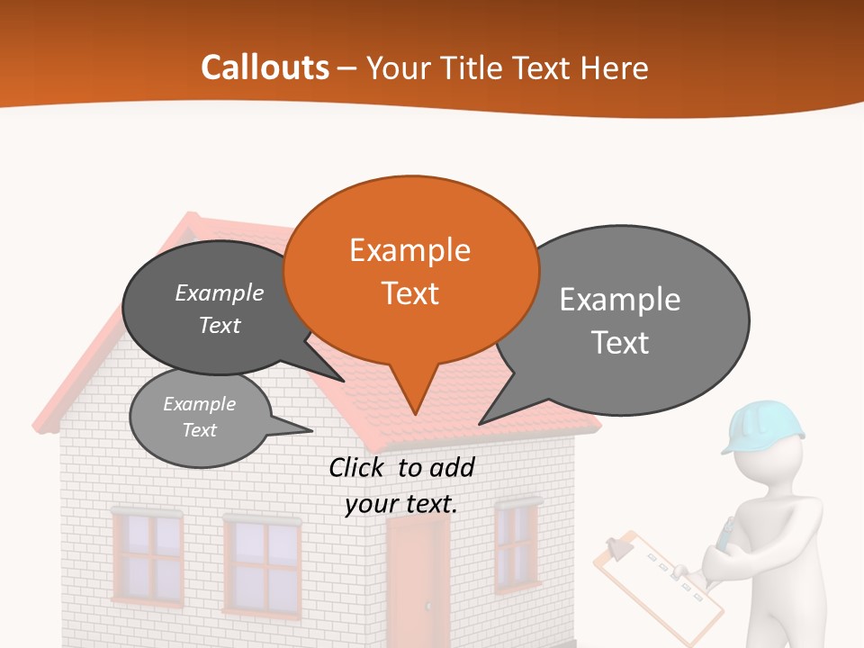 White Construction Notepad PowerPoint Template