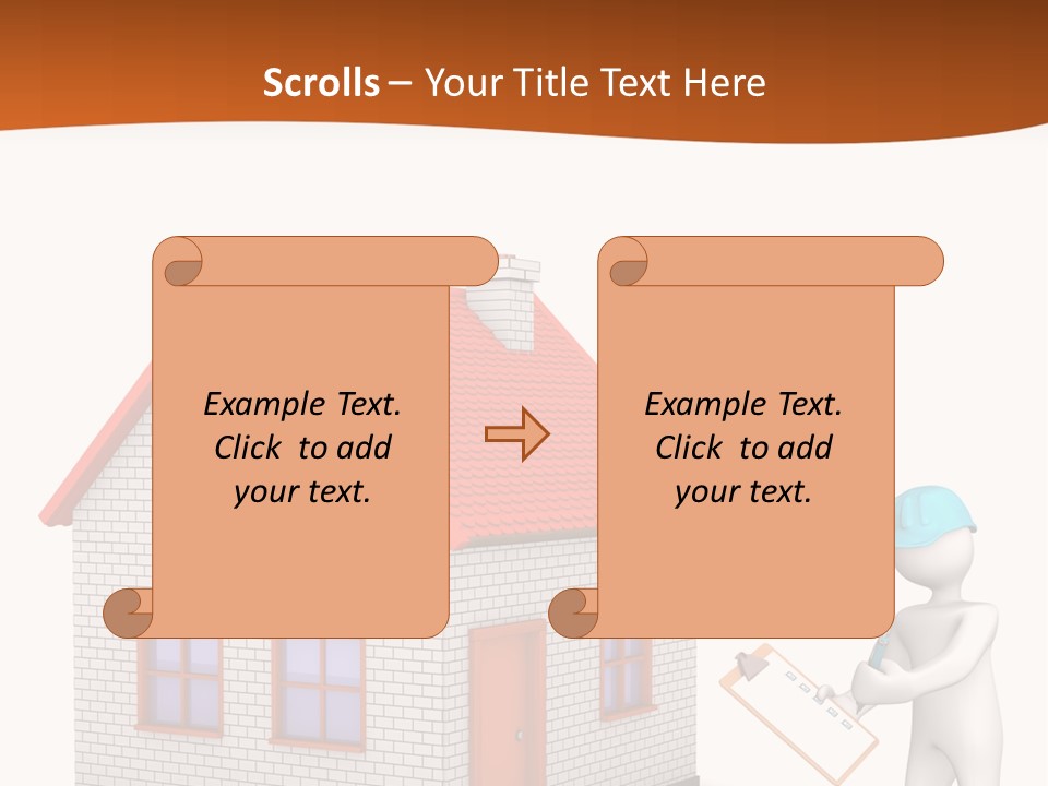 White Construction Notepad PowerPoint Template