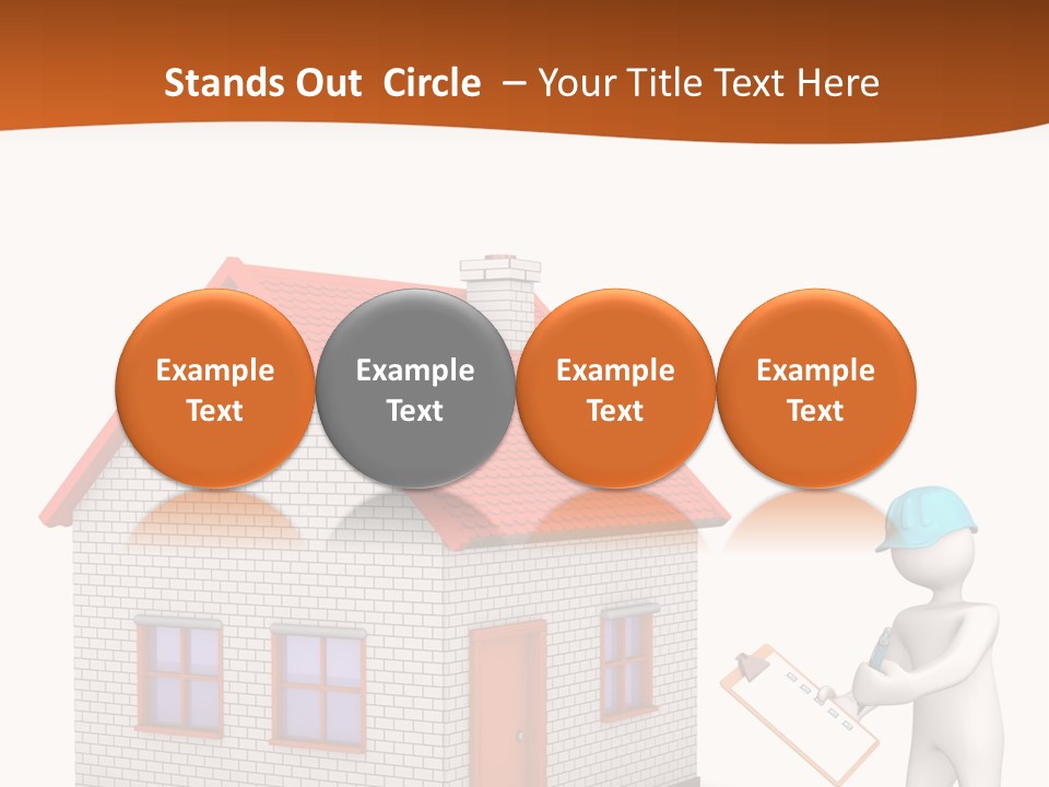 White Construction Notepad PowerPoint Template