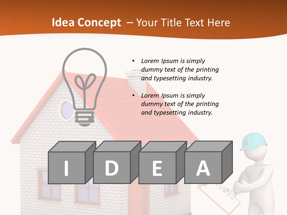 White Construction Notepad PowerPoint Template