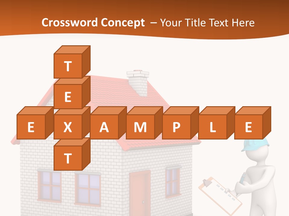 White Construction Notepad PowerPoint Template