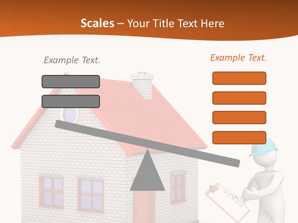 White Construction Notepad PowerPoint Template