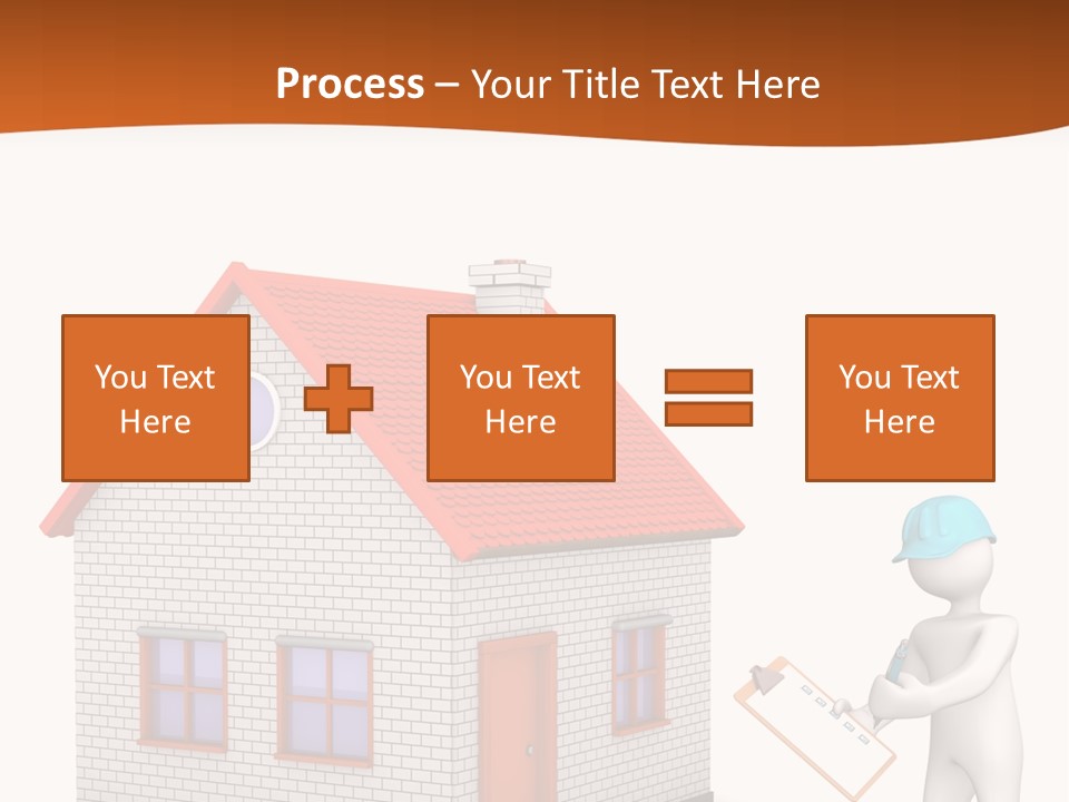 White Construction Notepad PowerPoint Template