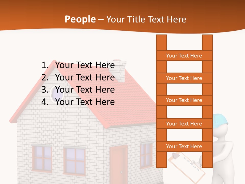 White Construction Notepad PowerPoint Template