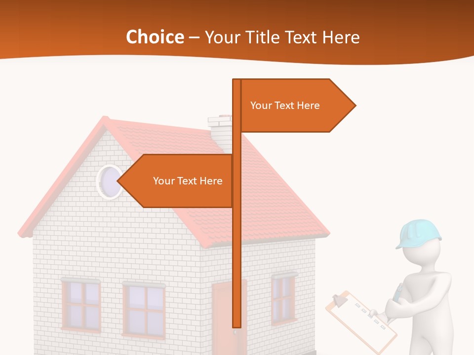 White Construction Notepad PowerPoint Template