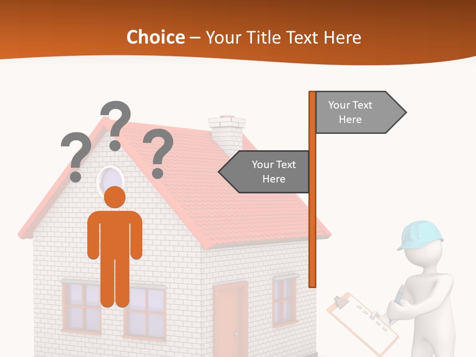 White Construction Notepad PowerPoint Template