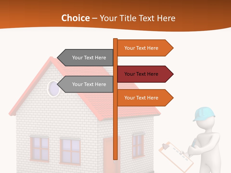White Construction Notepad PowerPoint Template