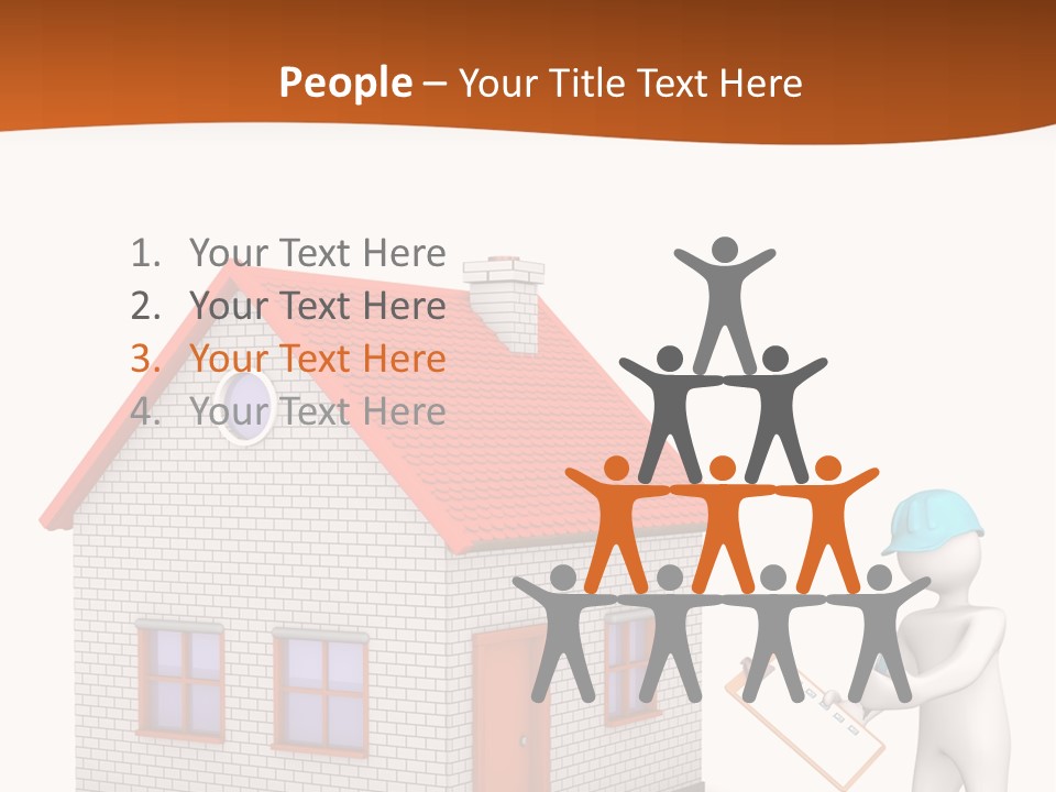 White Construction Notepad PowerPoint Template