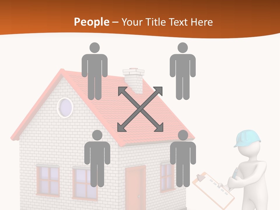 White Construction Notepad PowerPoint Template