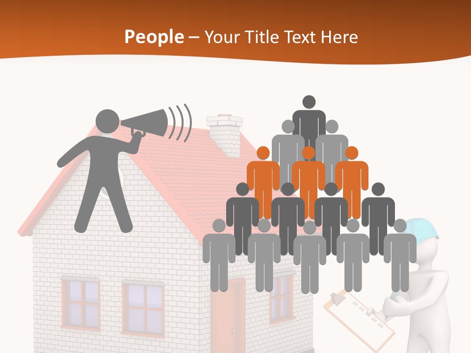 White Construction Notepad PowerPoint Template