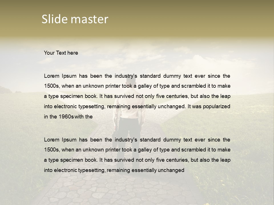 Undecided Solution Person PowerPoint Template