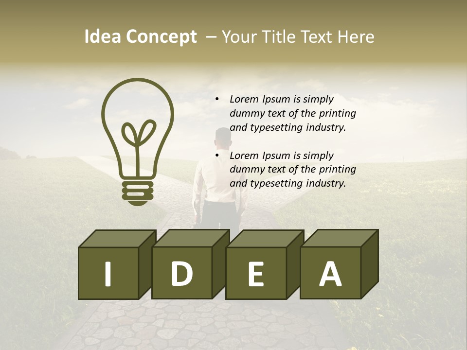 Undecided Solution Person PowerPoint Template