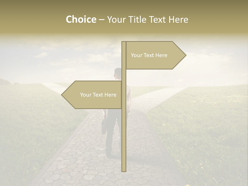 Undecided Solution Person PowerPoint Template