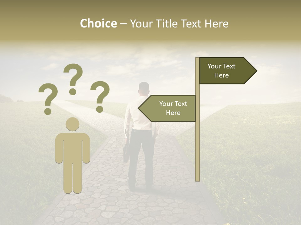 Undecided Solution Person PowerPoint Template