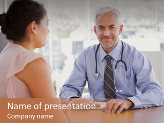 Examination Room Light Hair Pretty PowerPoint Template